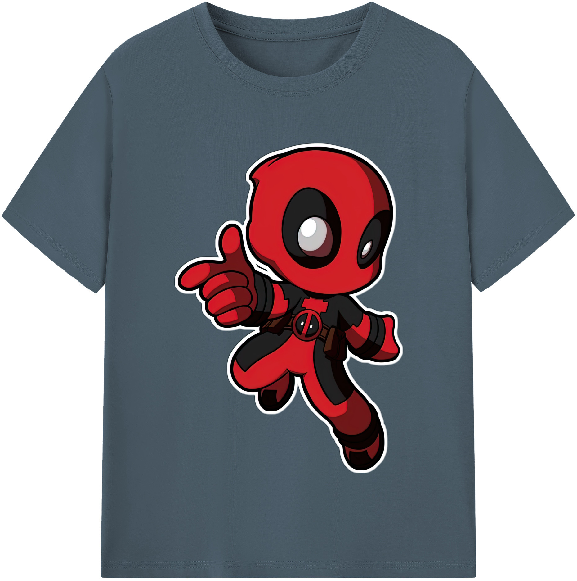 （画像用） Deadpool デッドプール 綿100％半袖Tシャツ（フロントプリント）